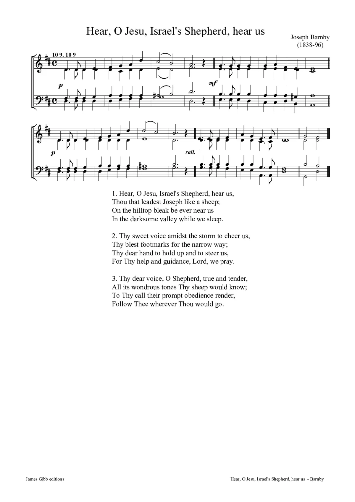 Hear, O Jesu, Israel's Shepherd, hear us - Page 1