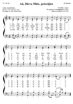 Ak, Dieva Māte, priecājies (Be Joyful, Mary, Heav'nly Queen)