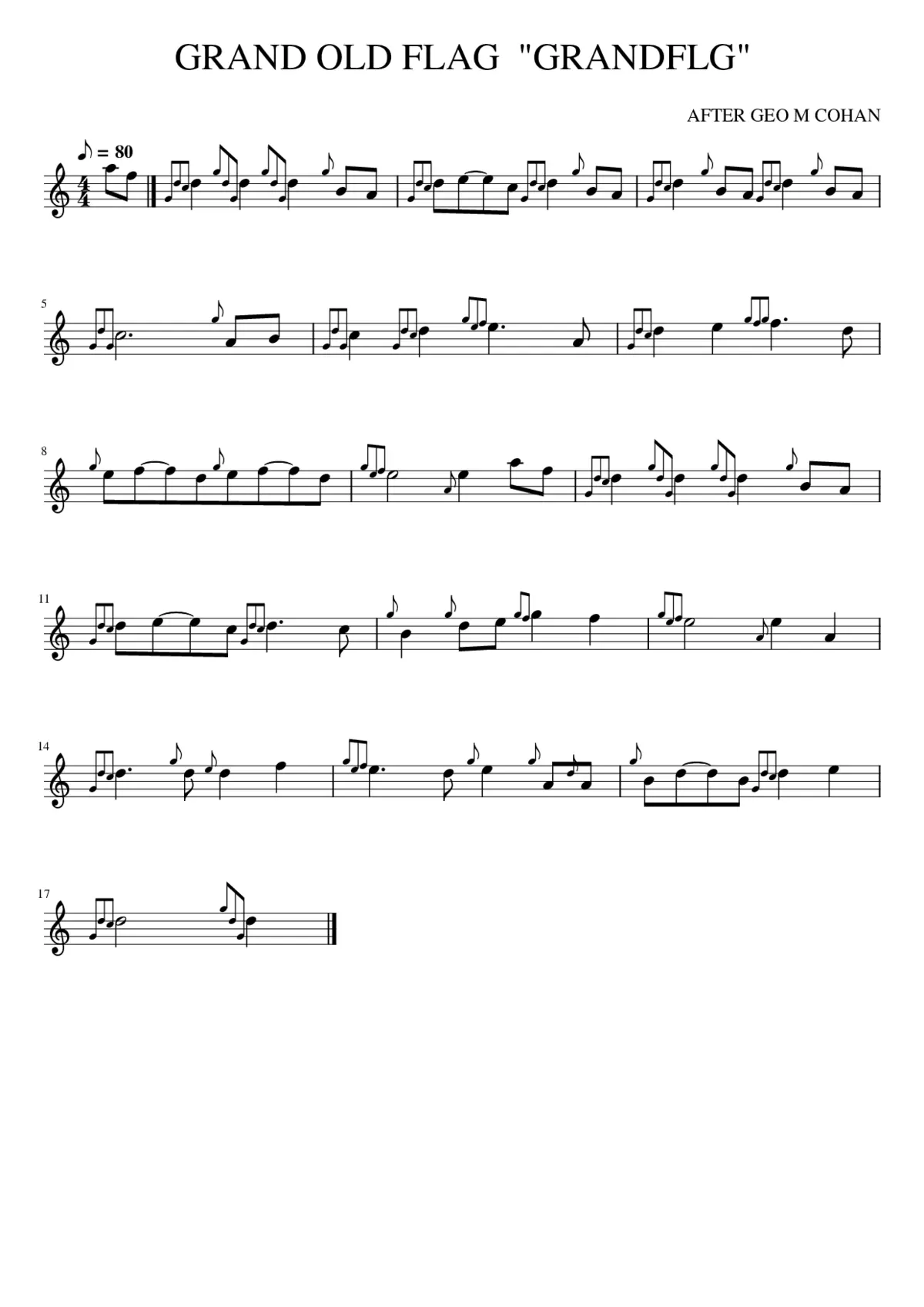 GRAND OLD FLAG GRANDFLG - Page 1