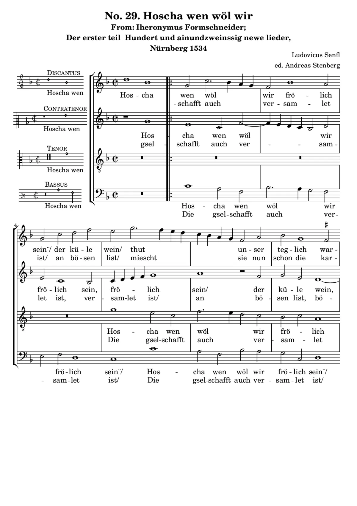 Hoscha wen wöl wir - Page 1