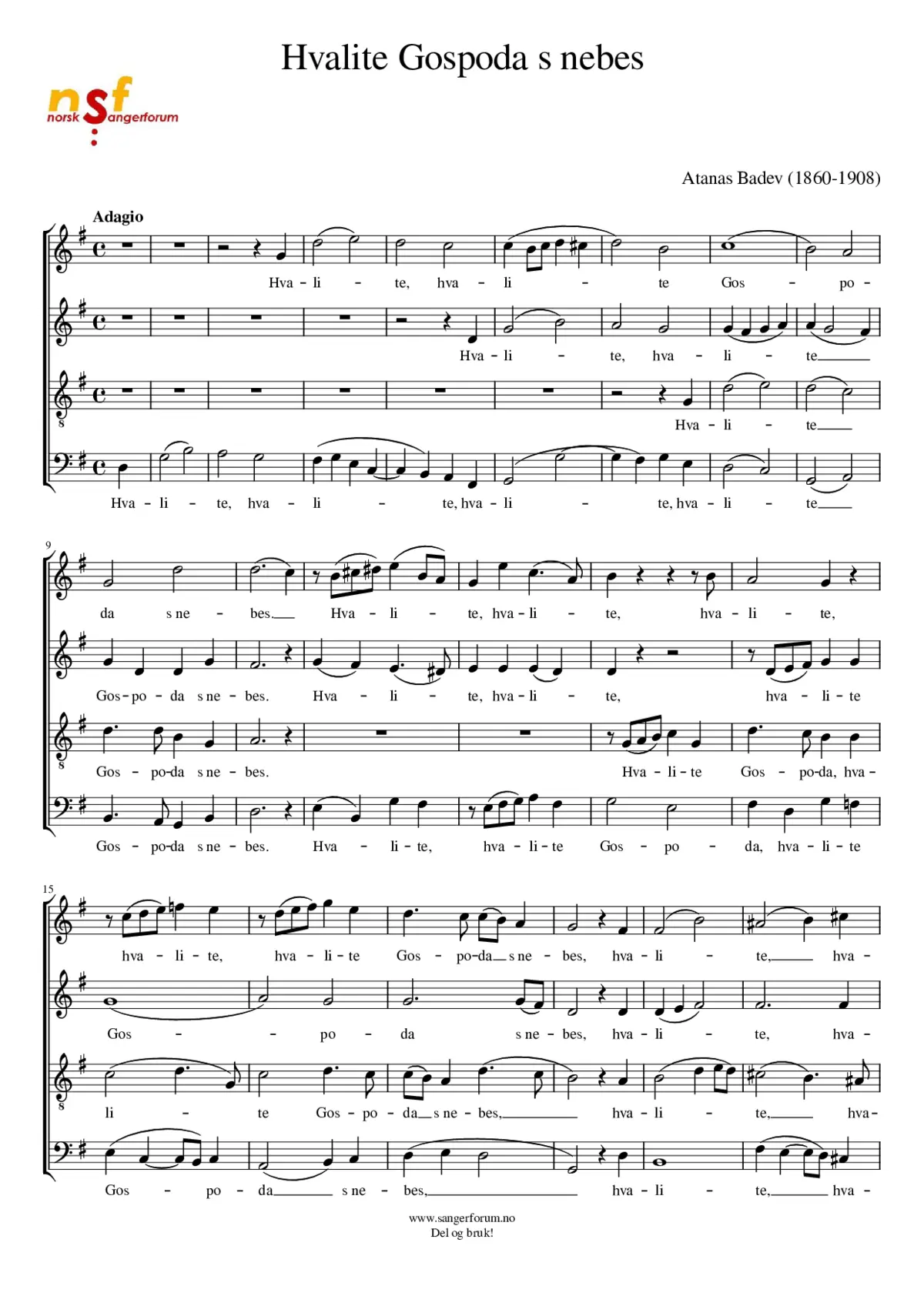 Hvalite Gospoda s nebes - Page 1