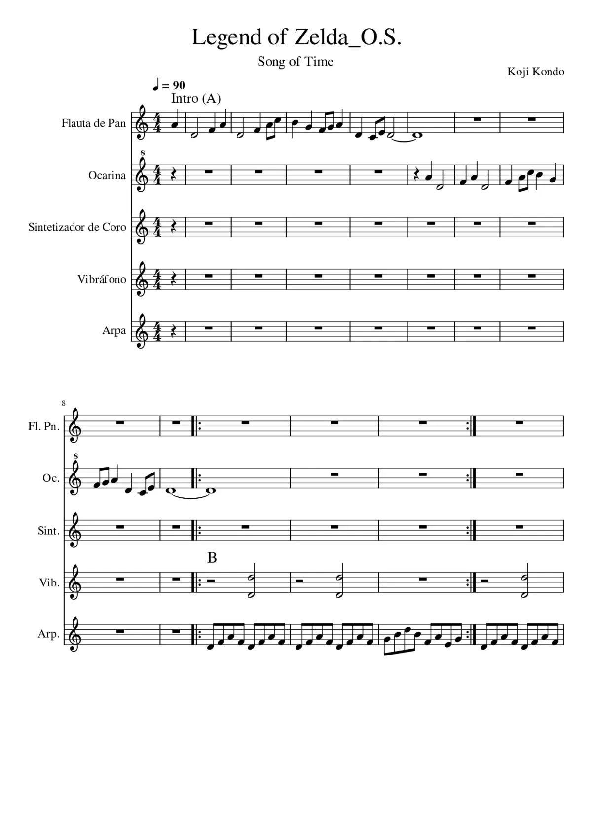 Song of Time Legend of Zelda O.S. - Page 1