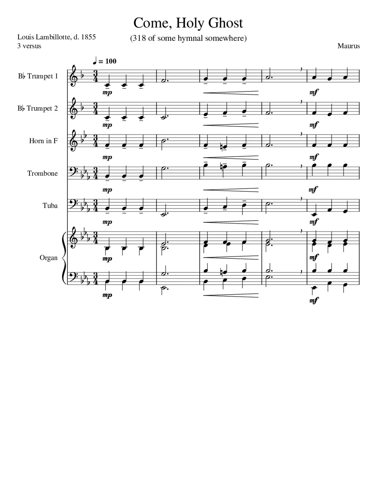 Come Holy Ghost - Page 1