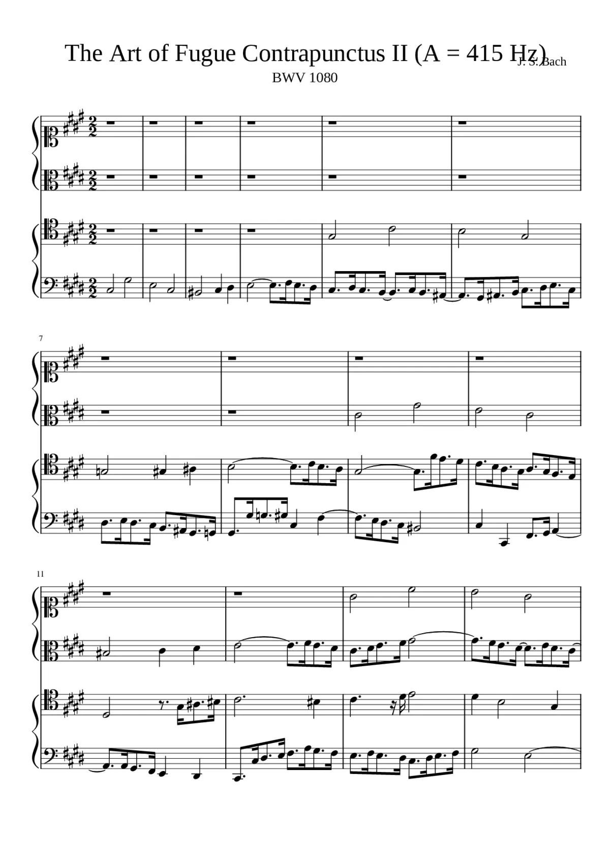 Die Kunst der Fuge BWV 1080 - Page 1