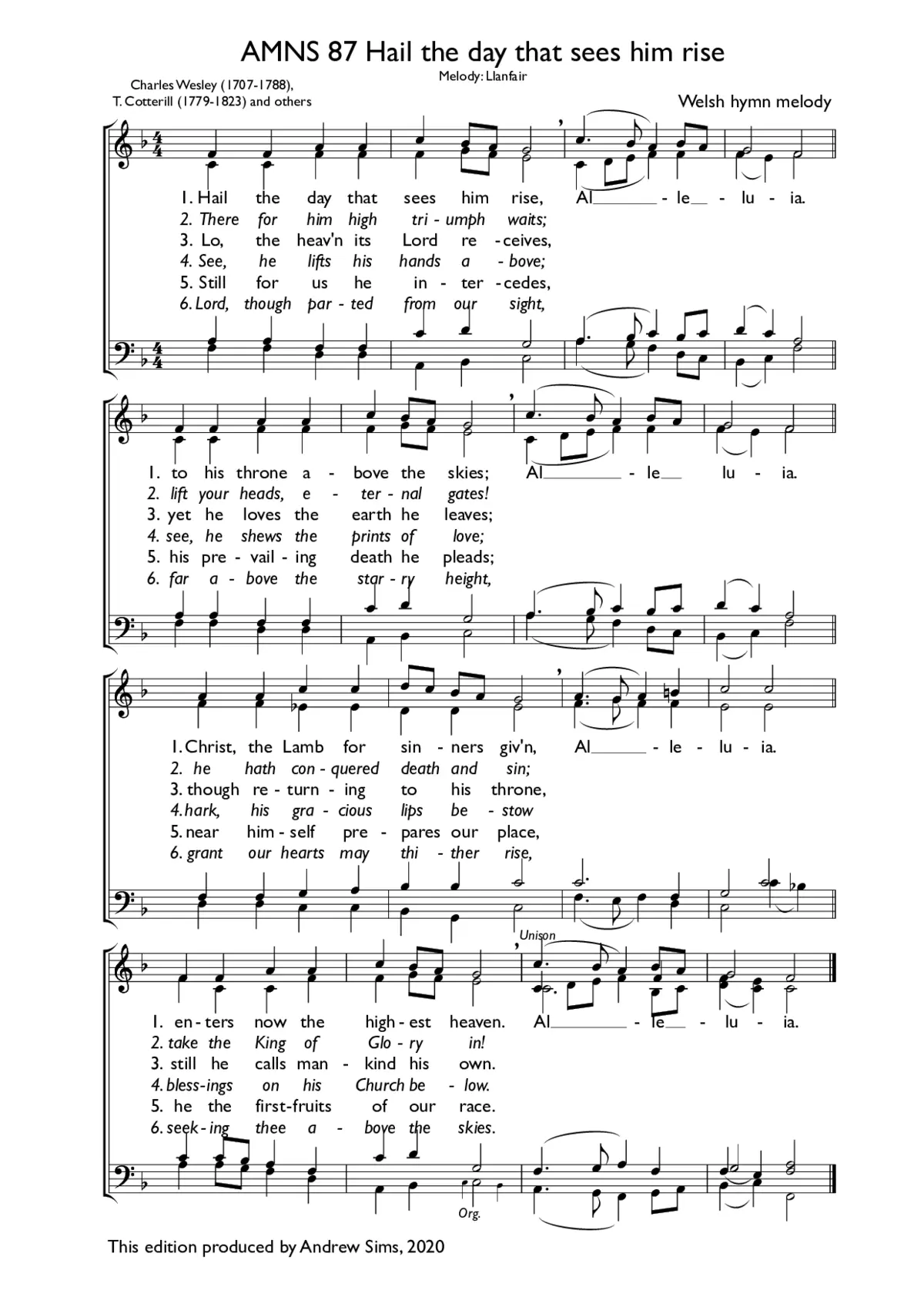 Hail the day that sees him rise - Page 1