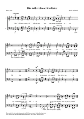 Hän kulkevi kuin yli kukkien