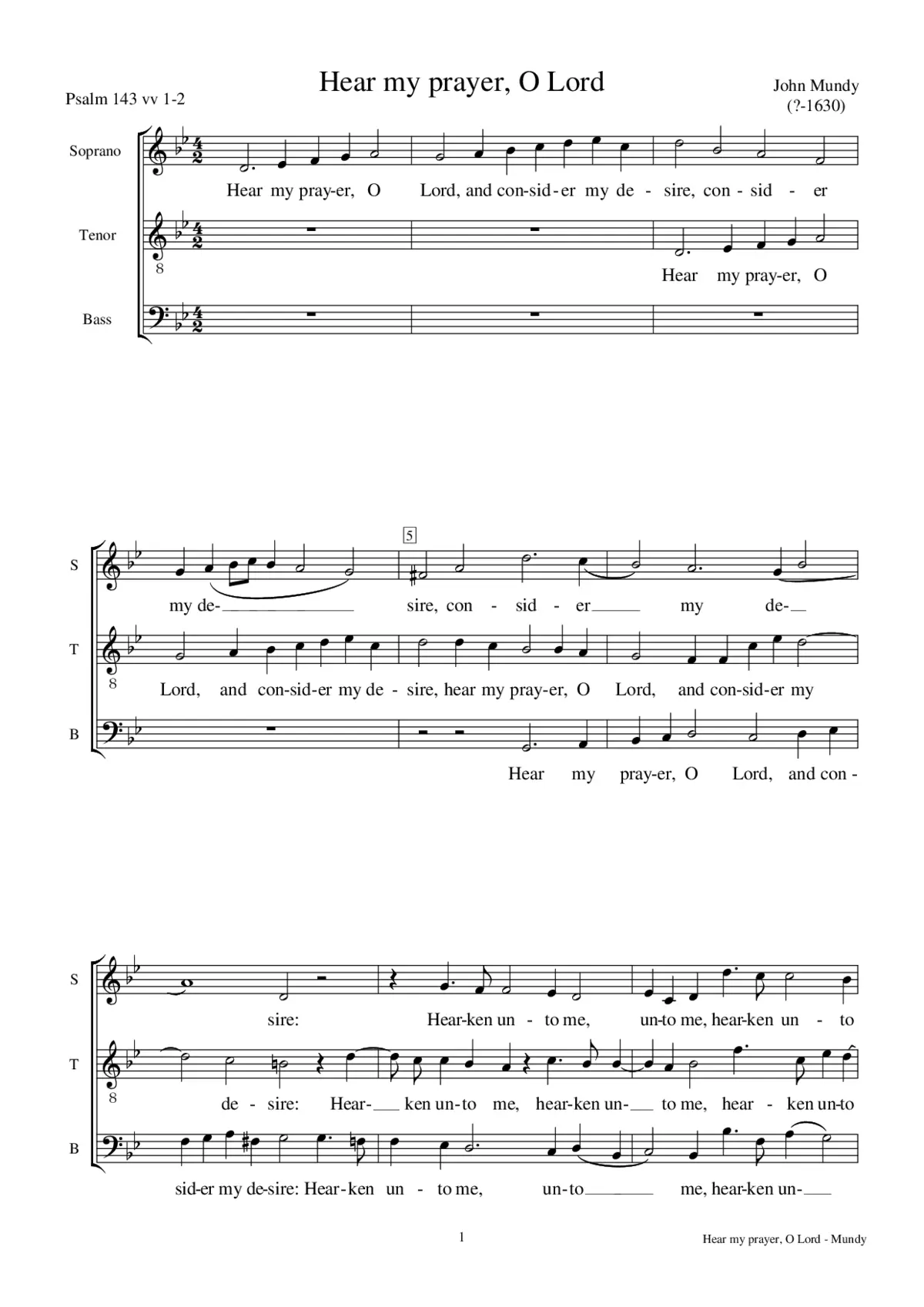 Hear my prayer, O Lord - Page 1