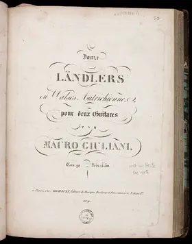 12 Ländlers et Valses Autrichiennes