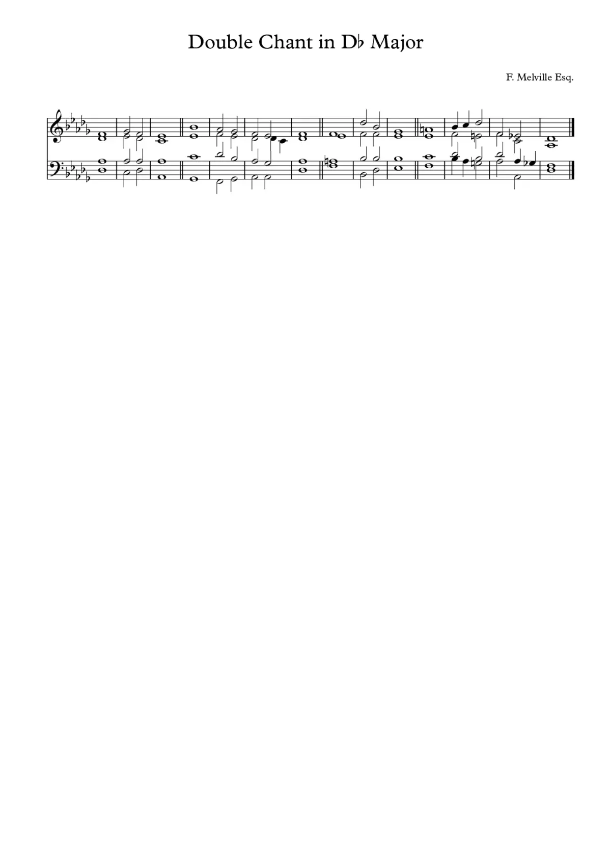 Double Chant in Db Major - Page 1