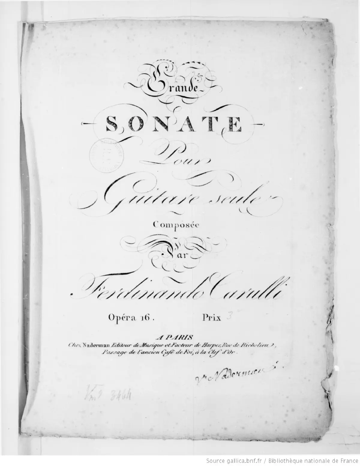 Grande Sonate pour Guitare seule - Page 1