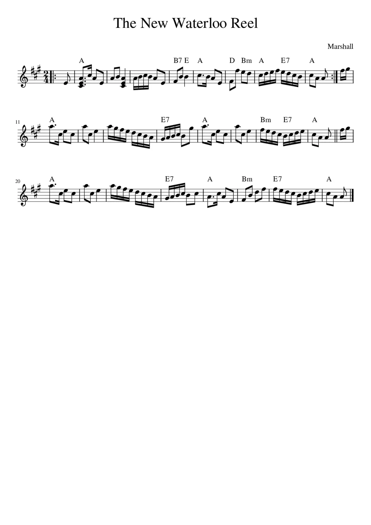 The New Waterloo Reel - Page 1