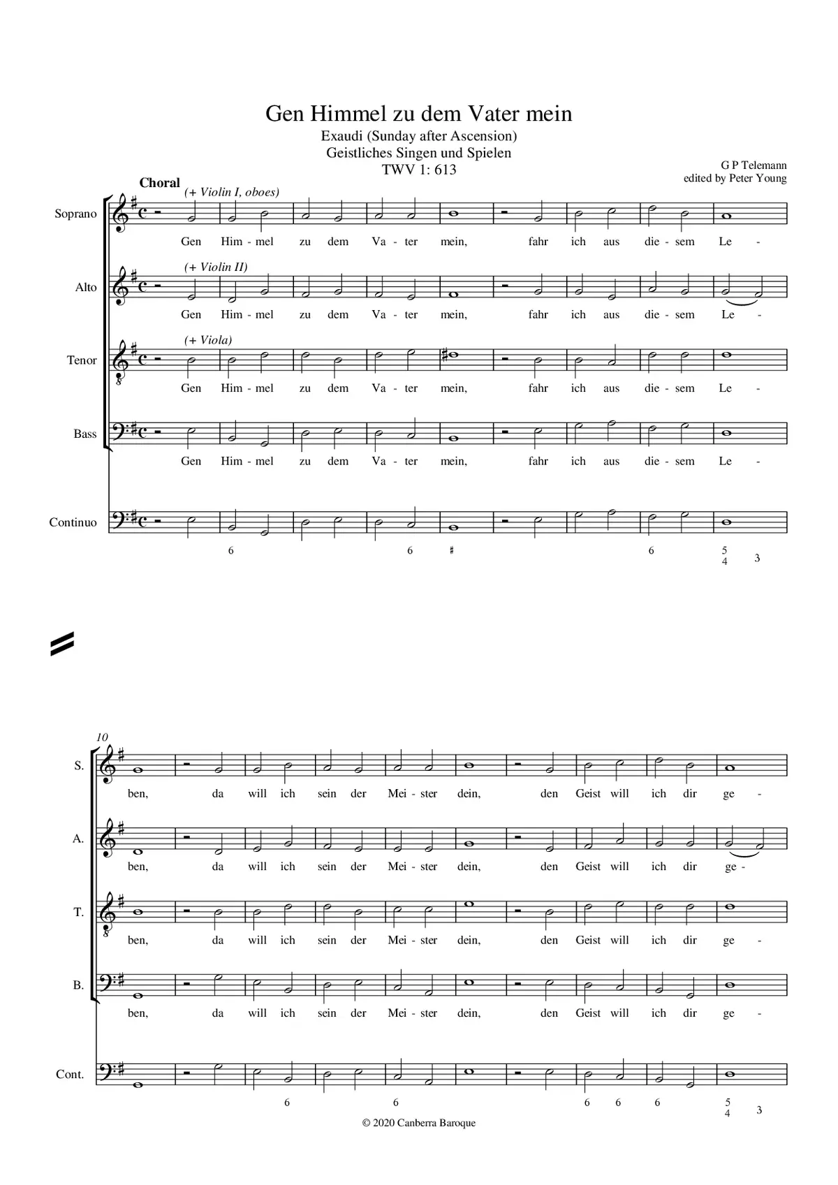 Gen Himmel zu dem Vater mein - Page 1