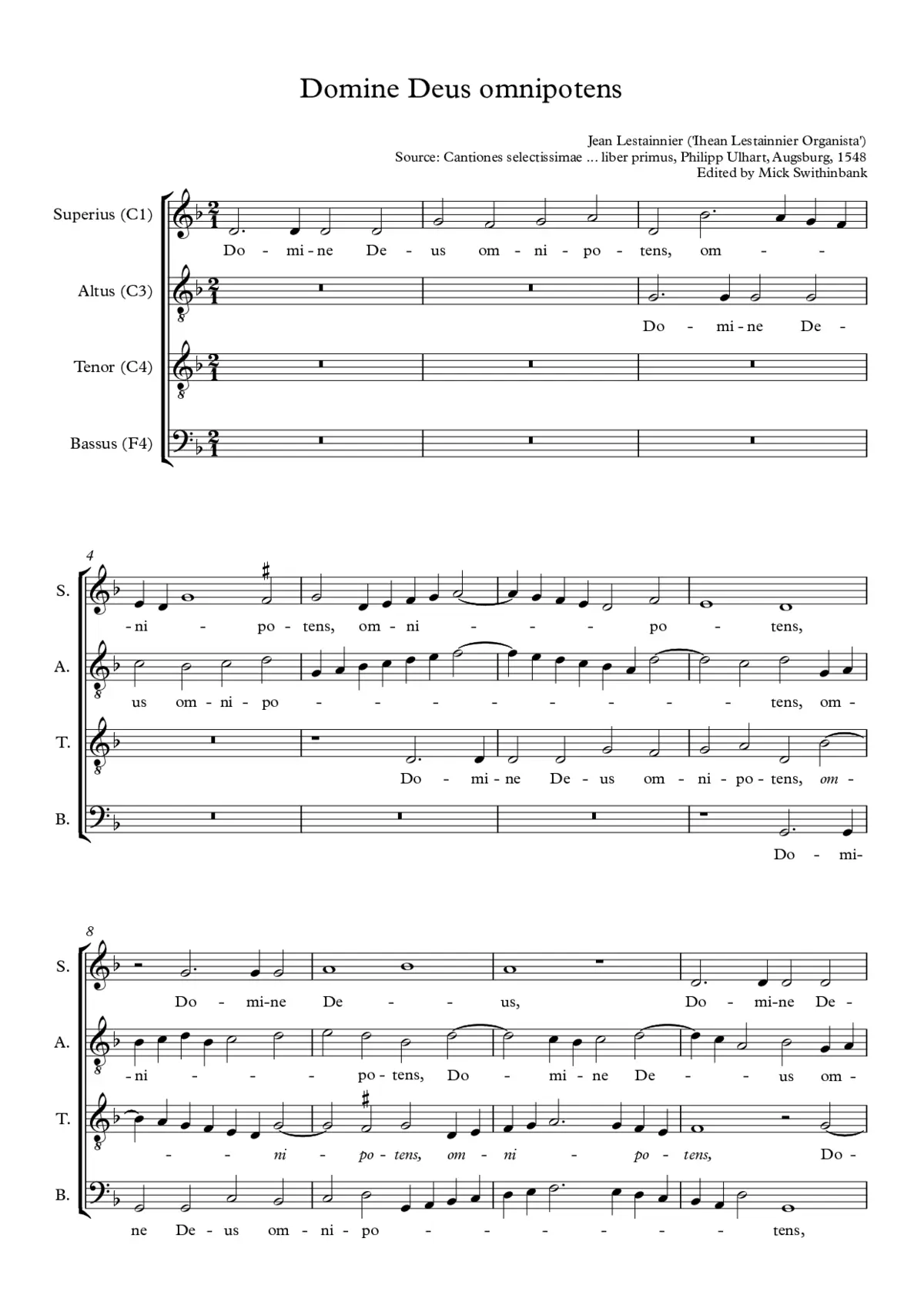 Domine Deus omnipotens - Page 1