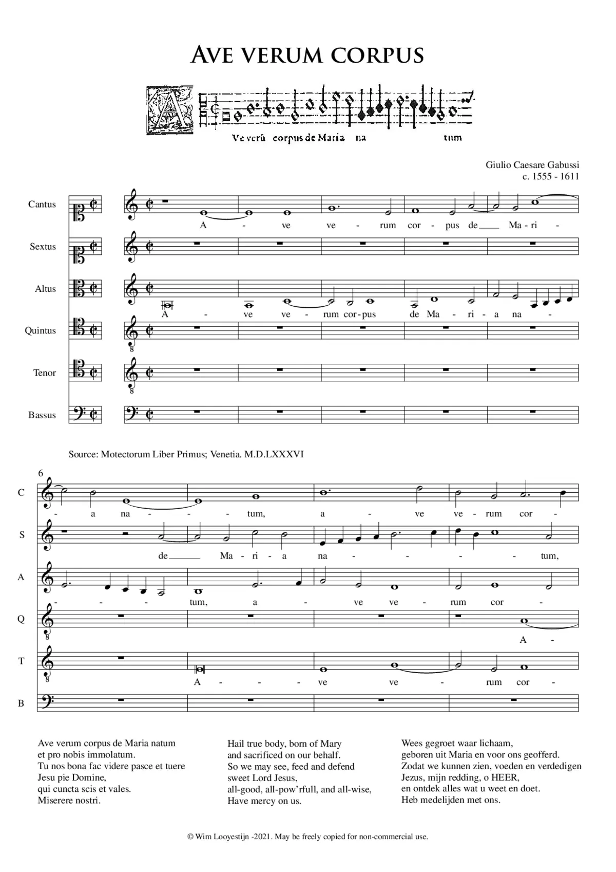 Ave verum corpus - Page 1