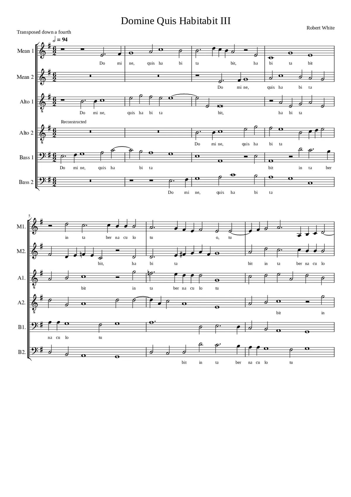 Domine Quis Habitabit III - Page 1