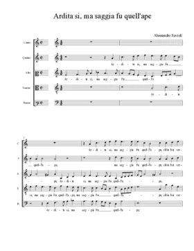 Ardita si, ma saggia fu quell'ape