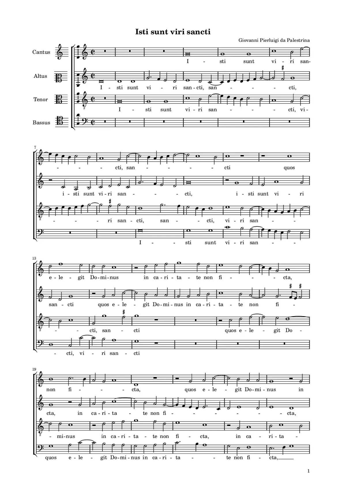 Isti sunt viri sancti - Page 1