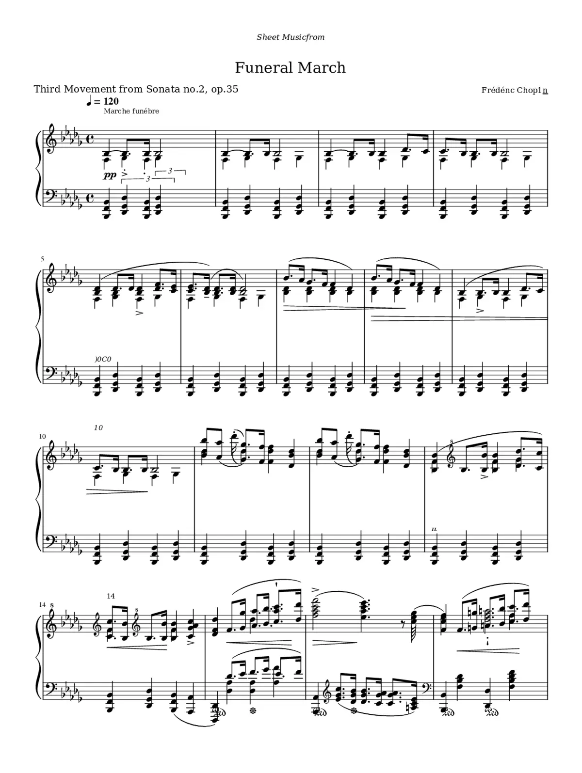 Marche funèbre Op.72 No.2 - Page 1