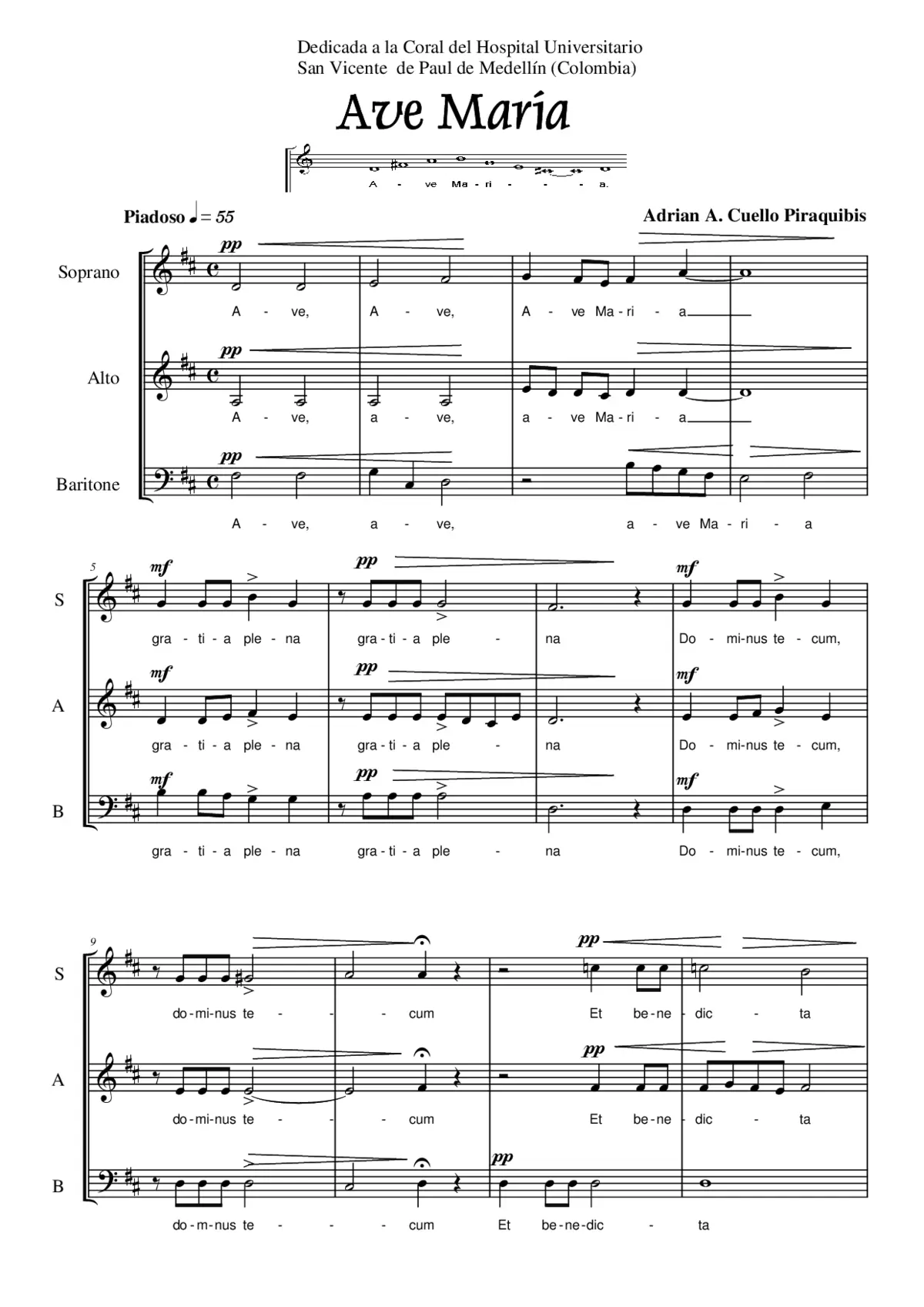 Ave Maria I - Page 1