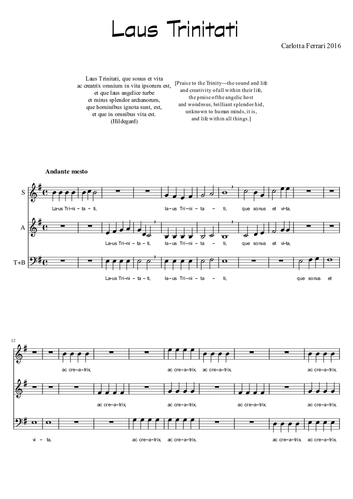 Laus Trinitati - Page 1