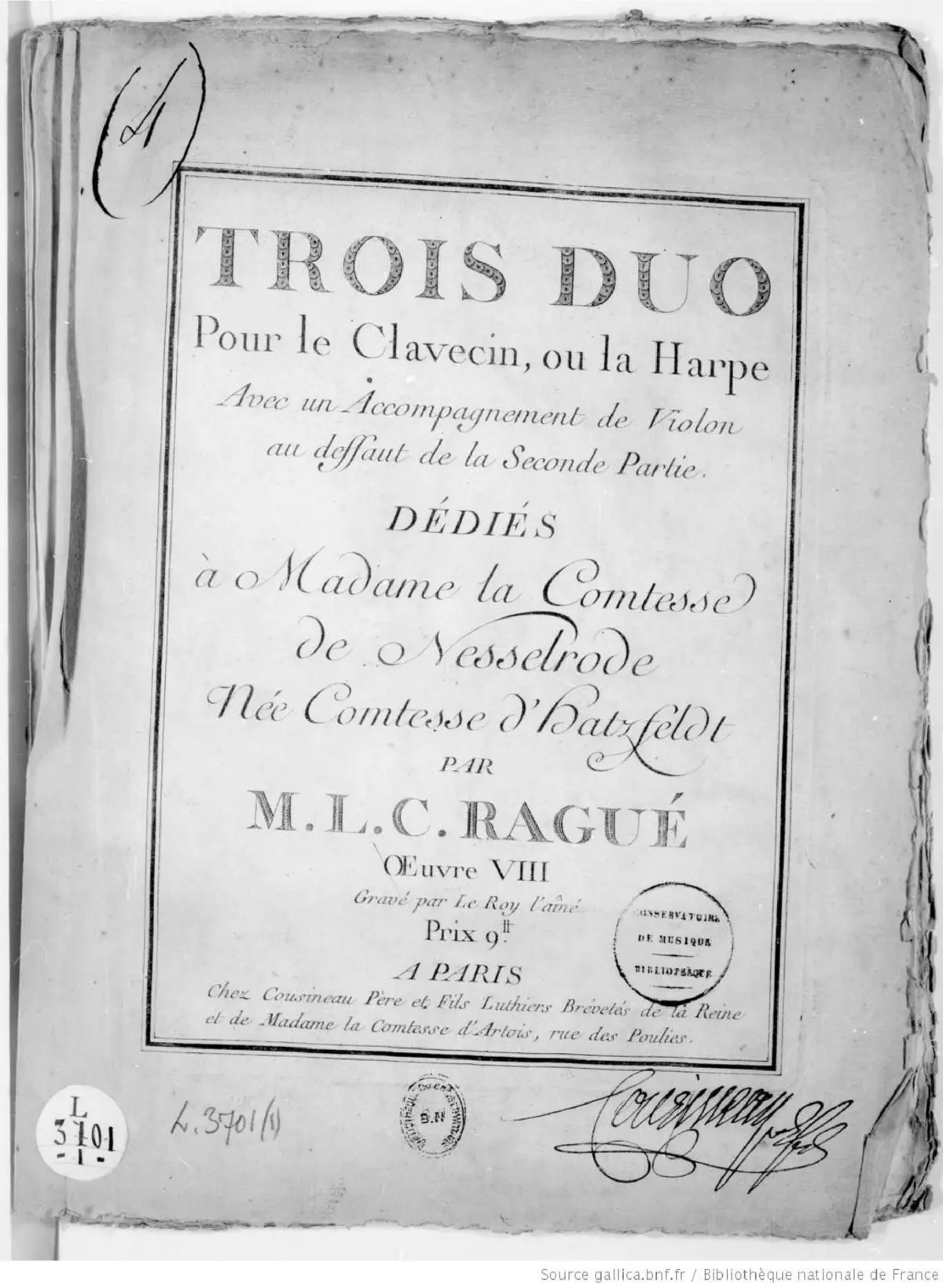 3 Duo pour le clavecin ou la harpe - Page 1
