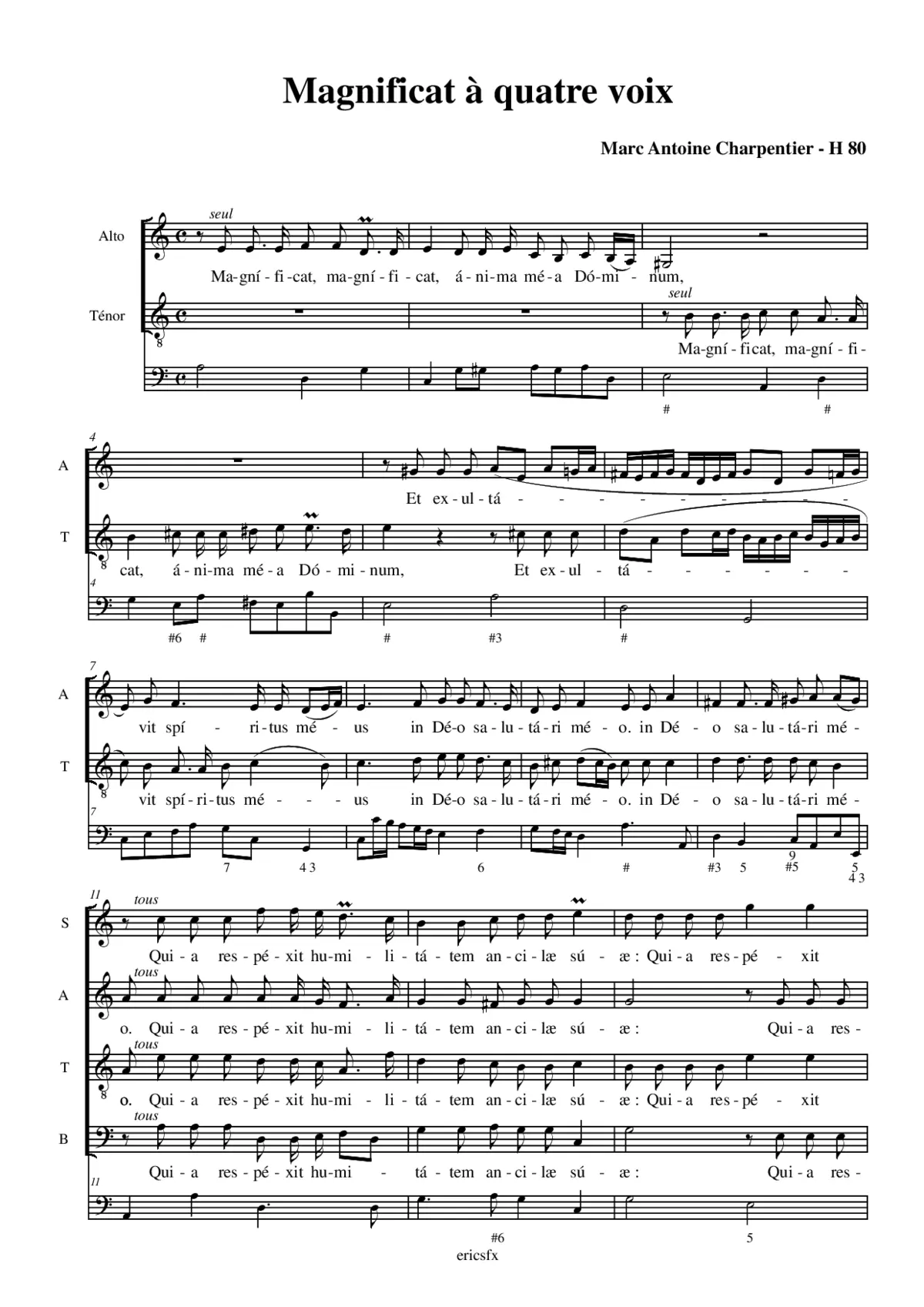 Magnificat, H 80 - Page 1