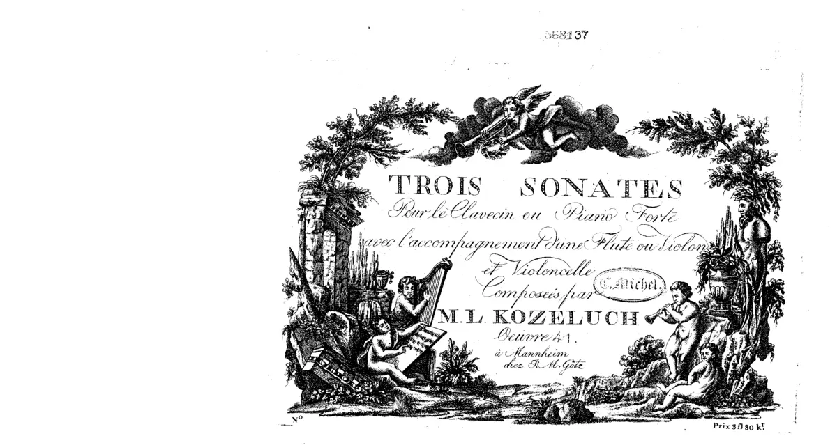 3 Sonatas for Harpsichord or Piano, Flute or Violin and Violoncello - Page 1