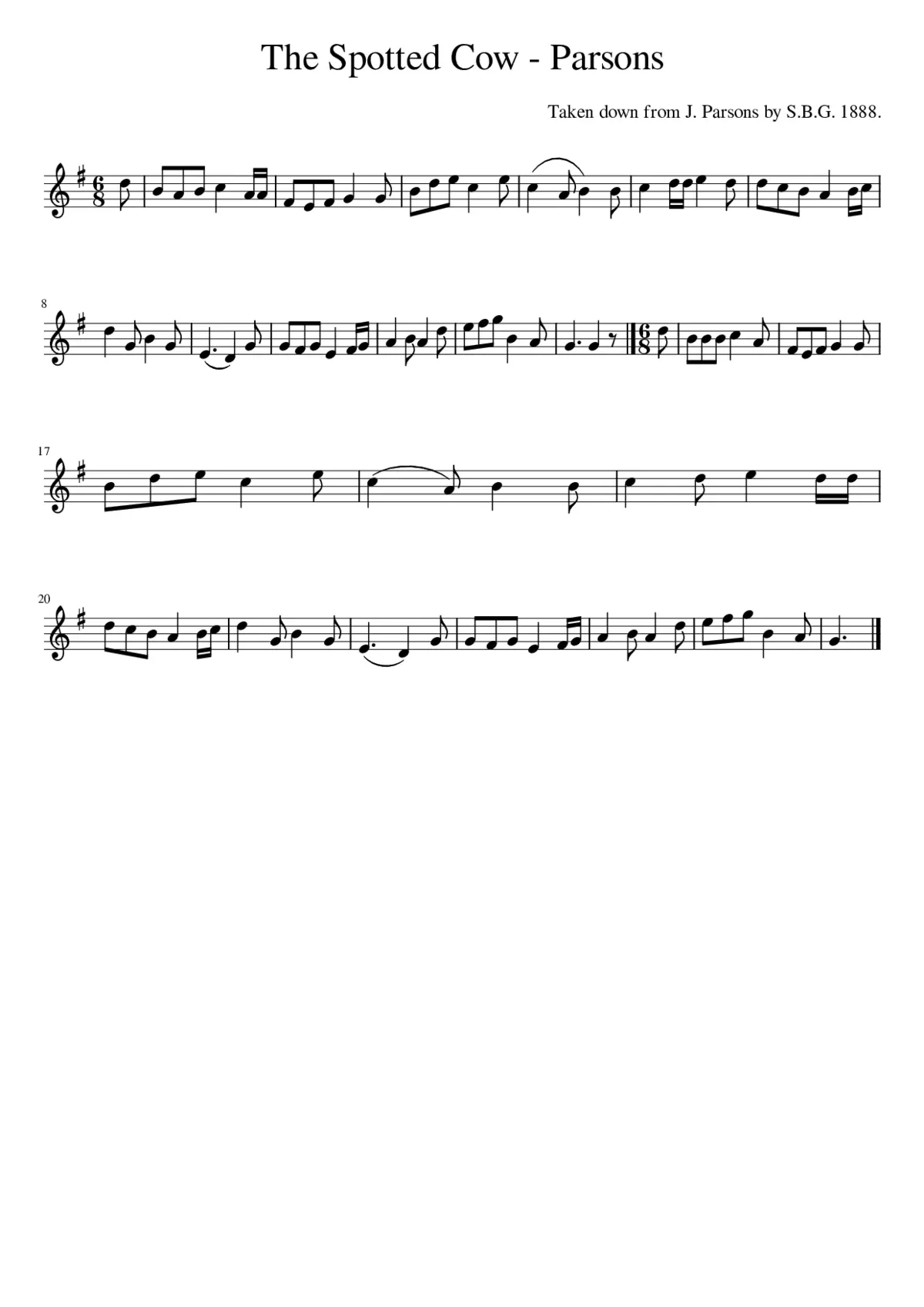 The Spotted Cow - Parsons - Page 1