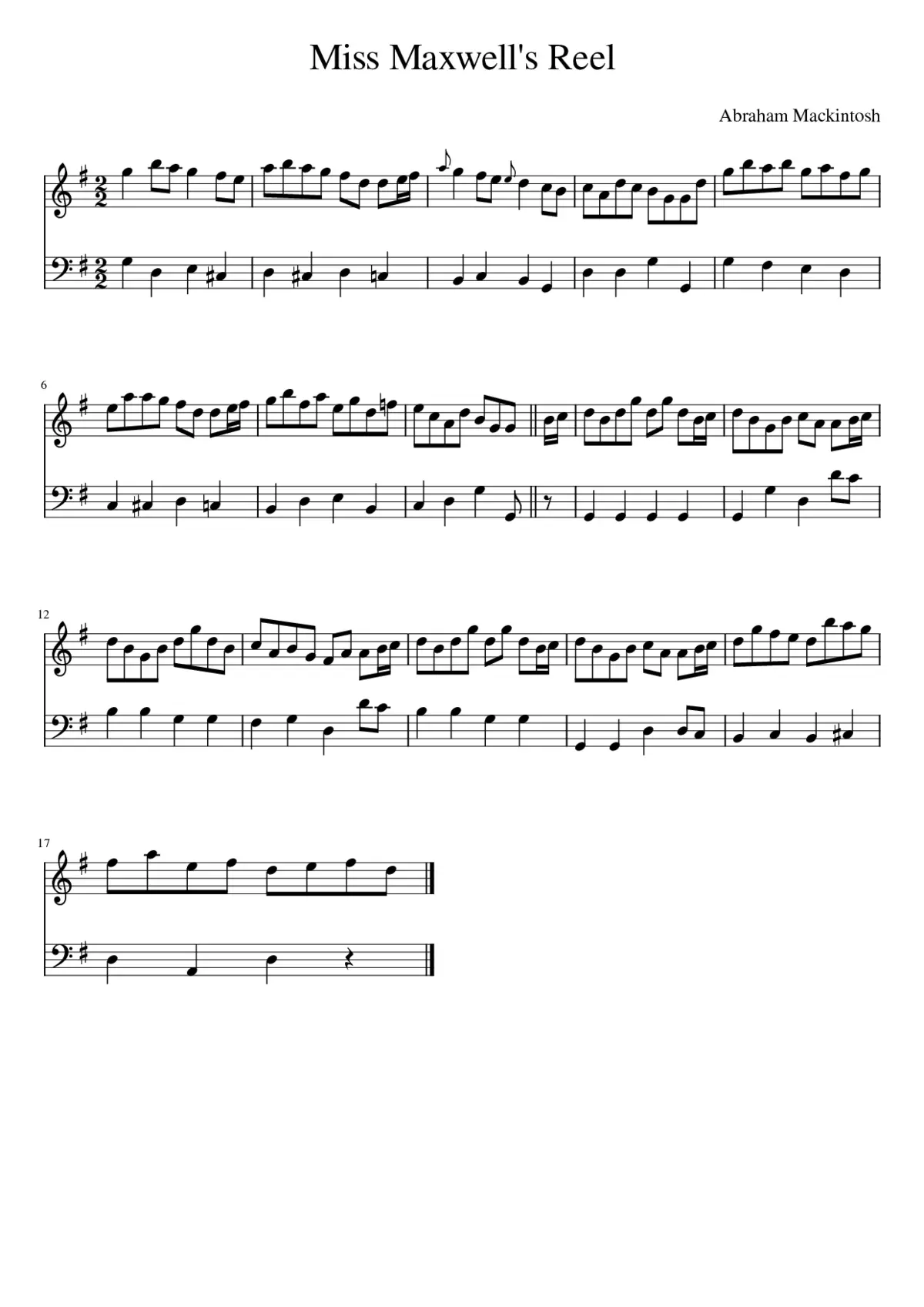 Miss Maxwell's Reel - Page 1