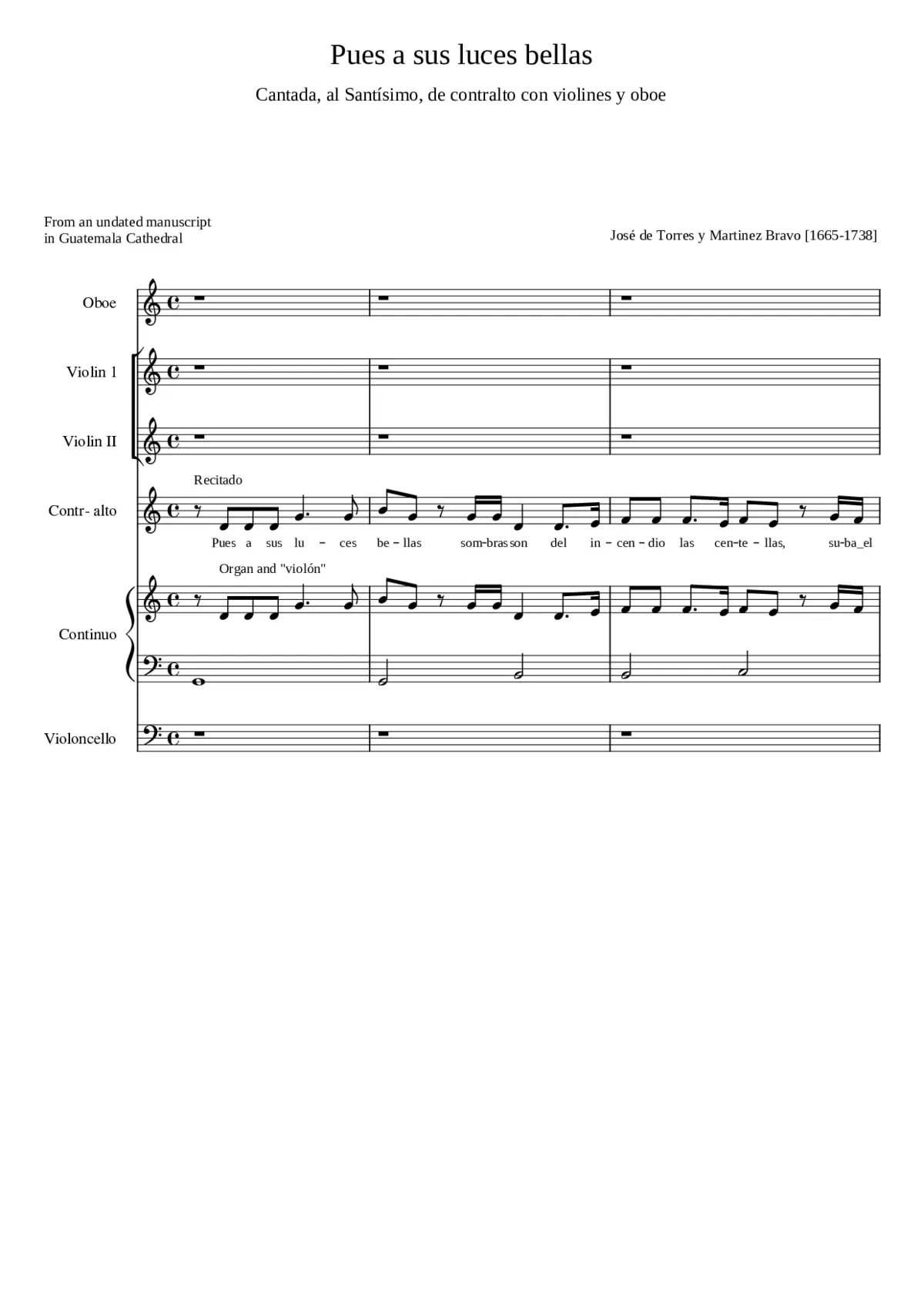 Pues a sus luces bellas - Page 1