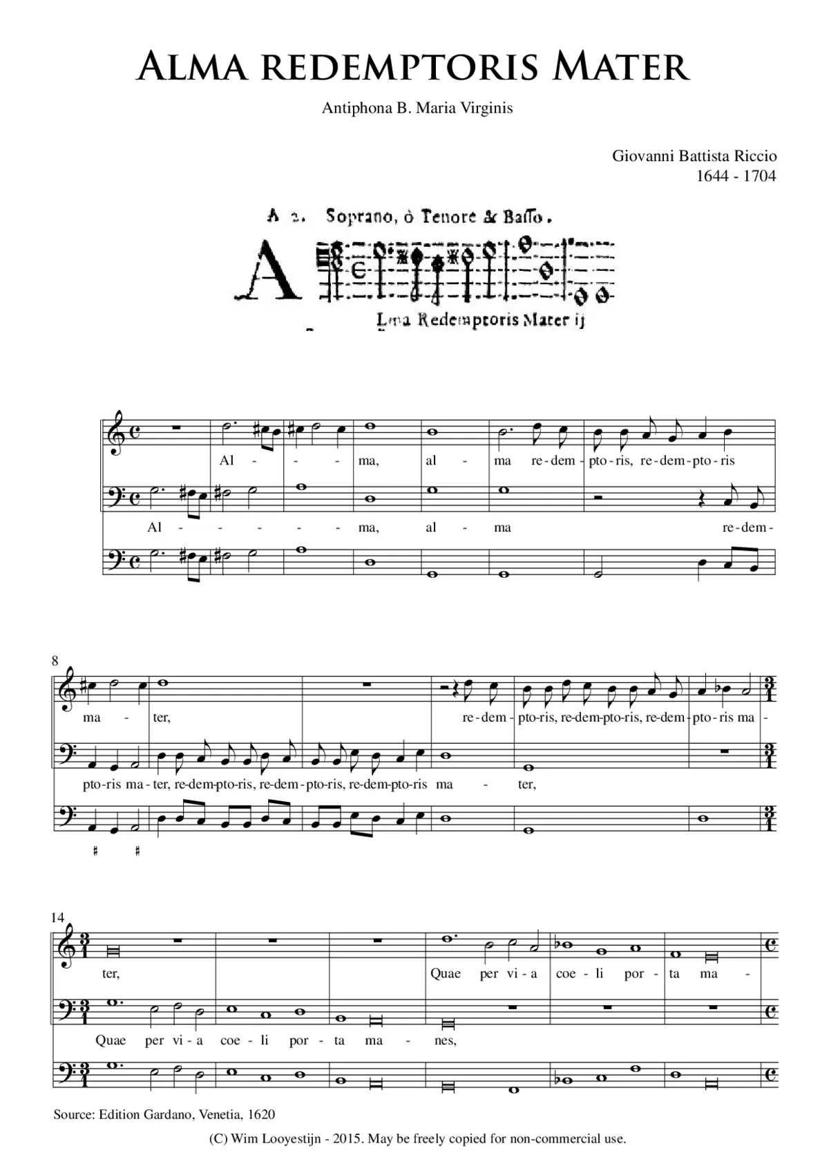 Alma Redemptoris Mater - Page 1