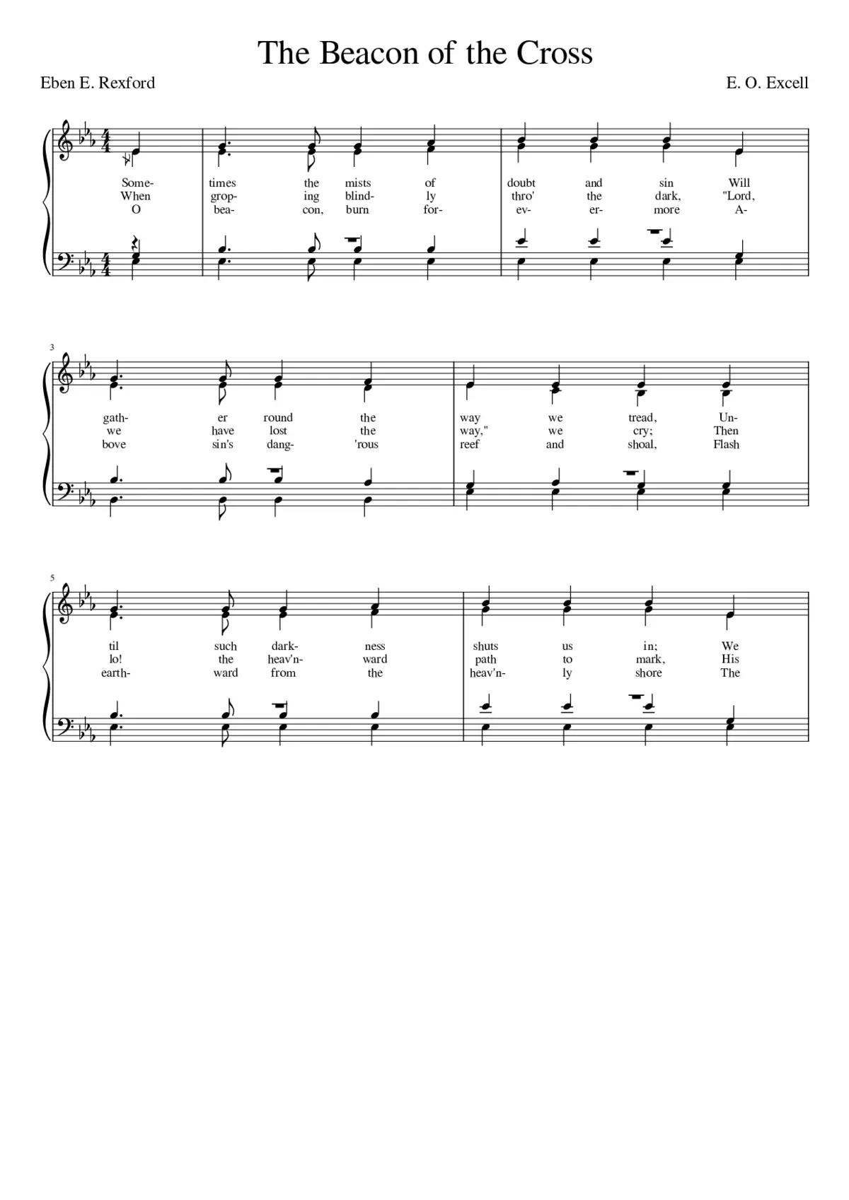 Sometimes the mists of doubt and sin (Excell) - Page 1