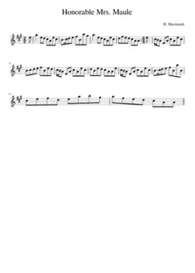 Honorable Mrs. Maule