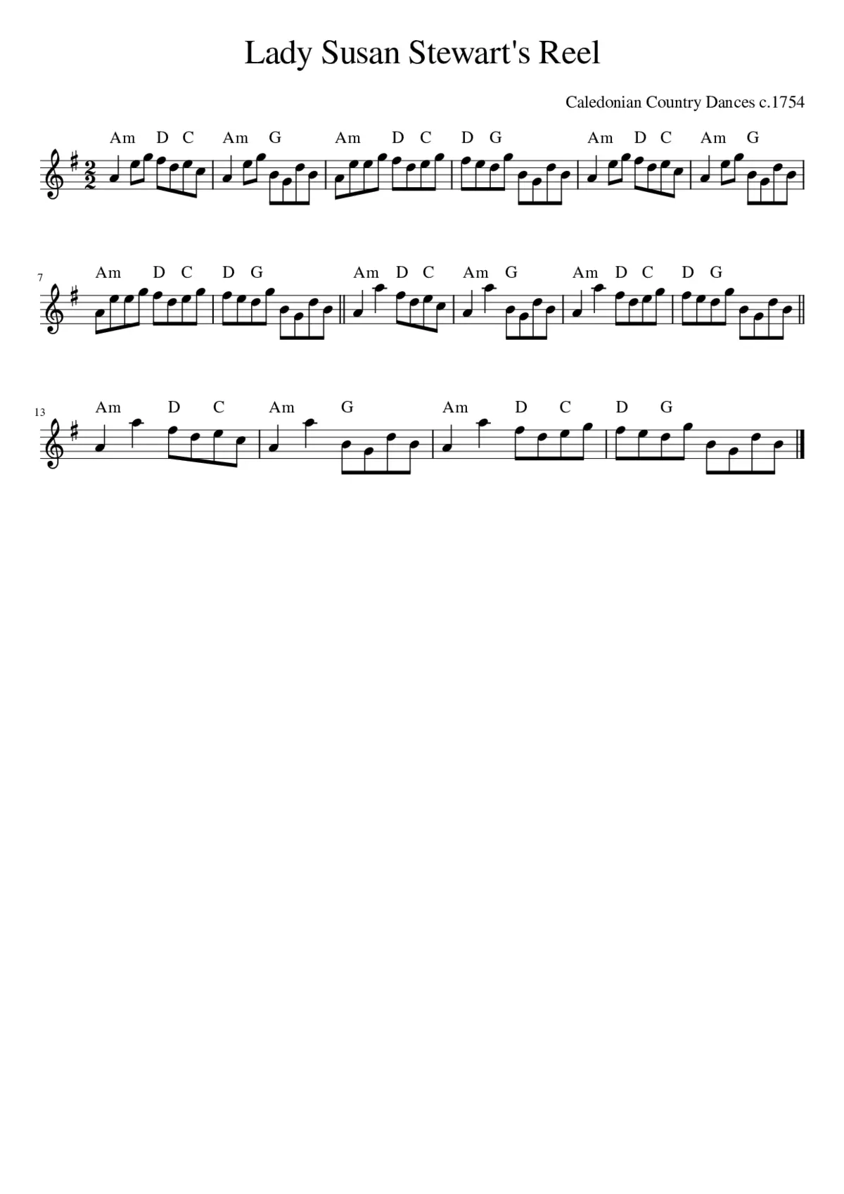 Lady Susan Stewart's Reel - Page 1