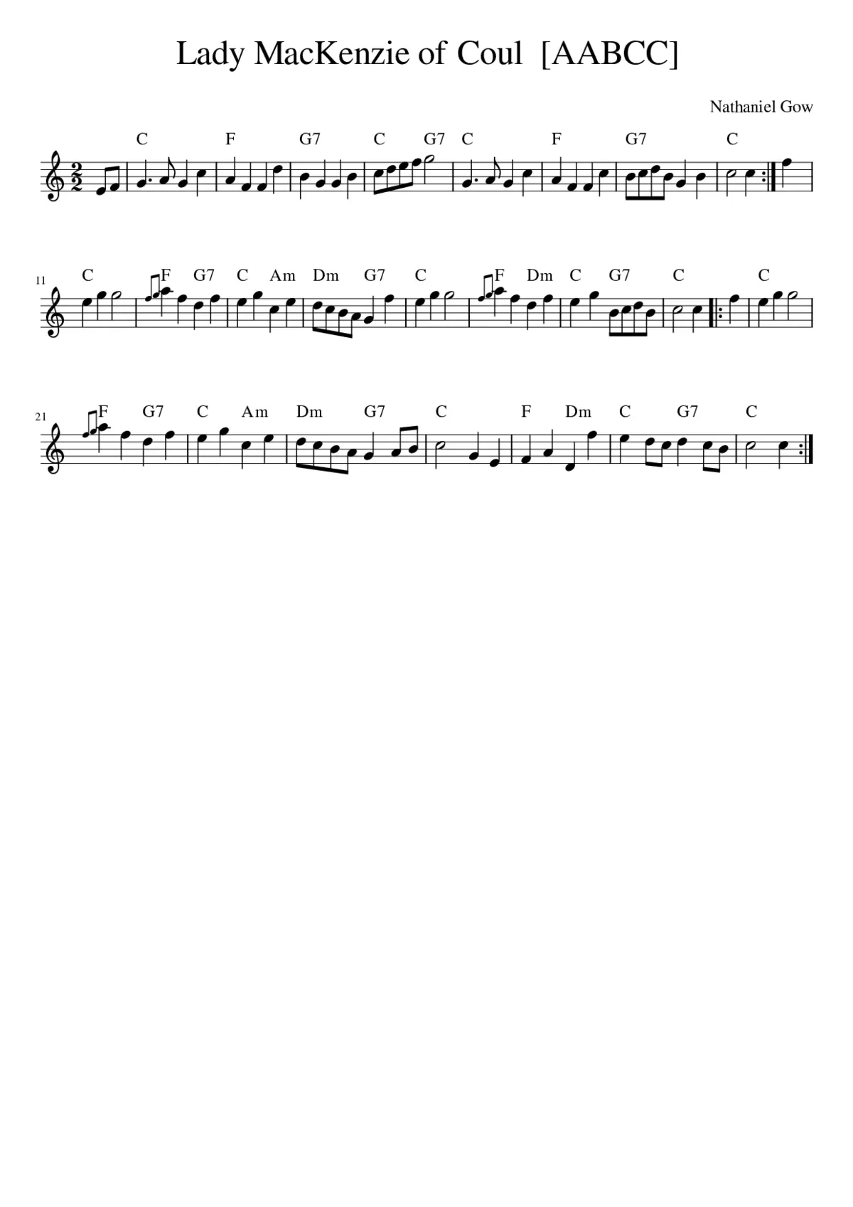 Lady MacKenzie of Coul [AABCC] - Page 1