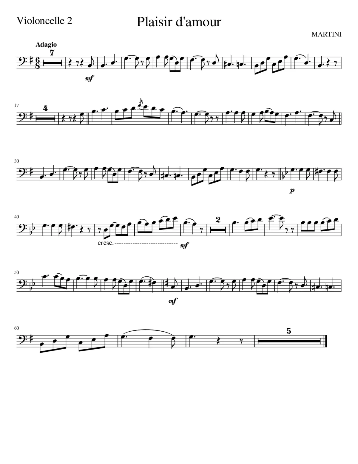 Plaisir d'amour - Page 1