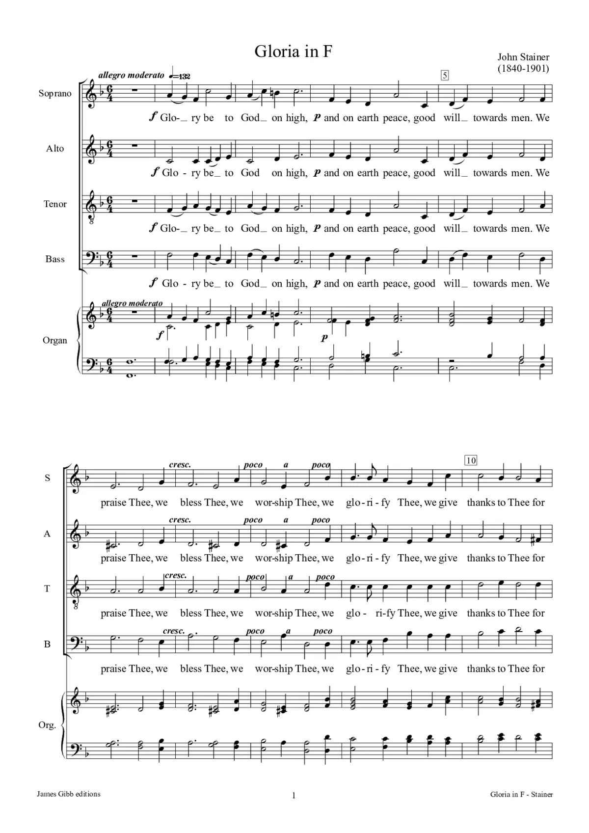Gloria in excelsis in F - Page 1