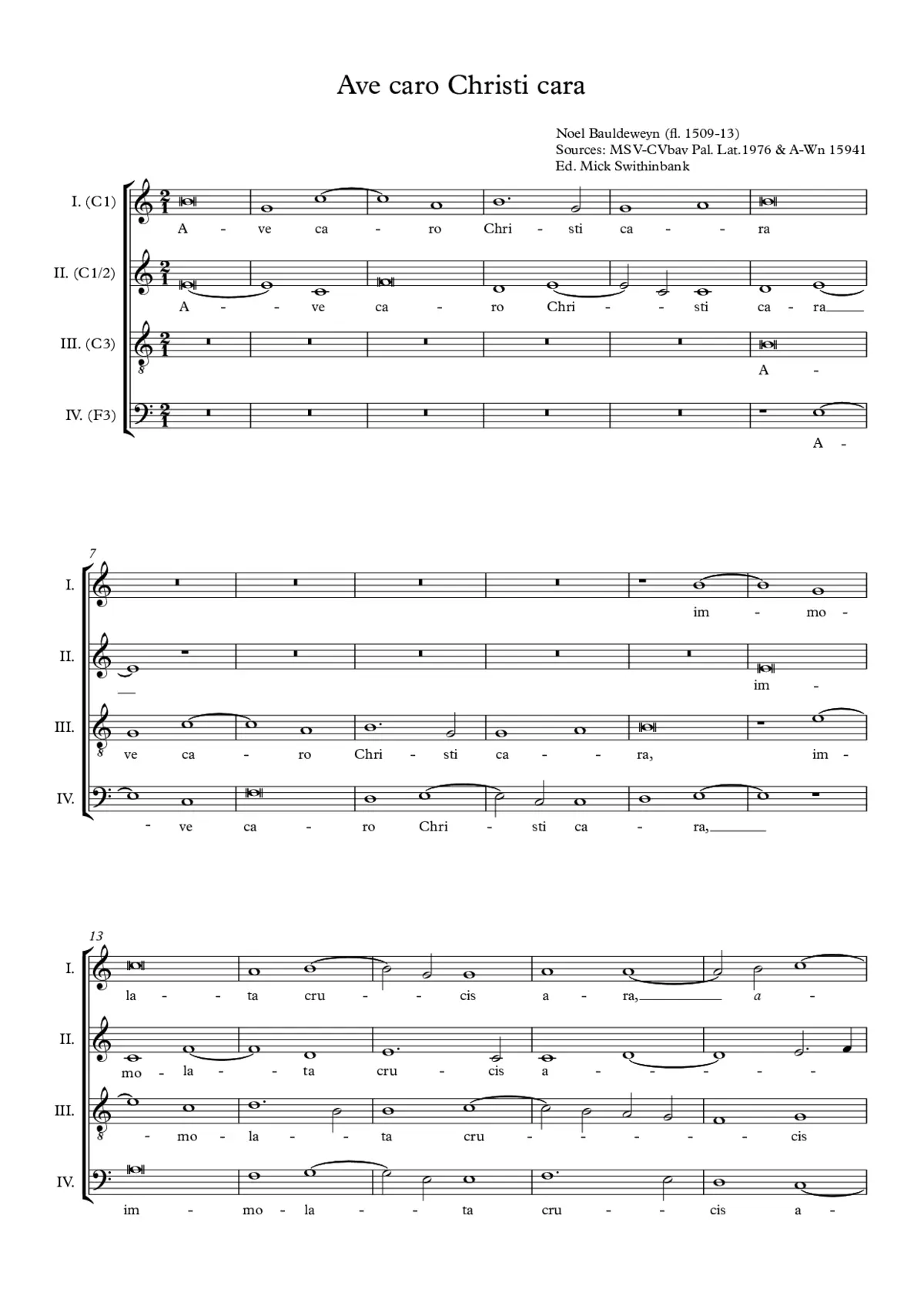 Ave caro Christi cara - Page 1