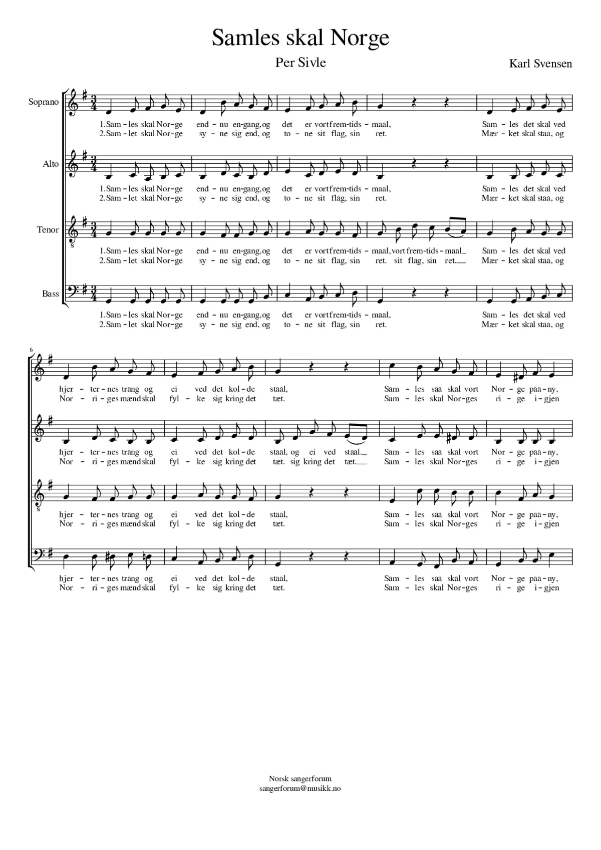 Samles skal Norge - Page 1