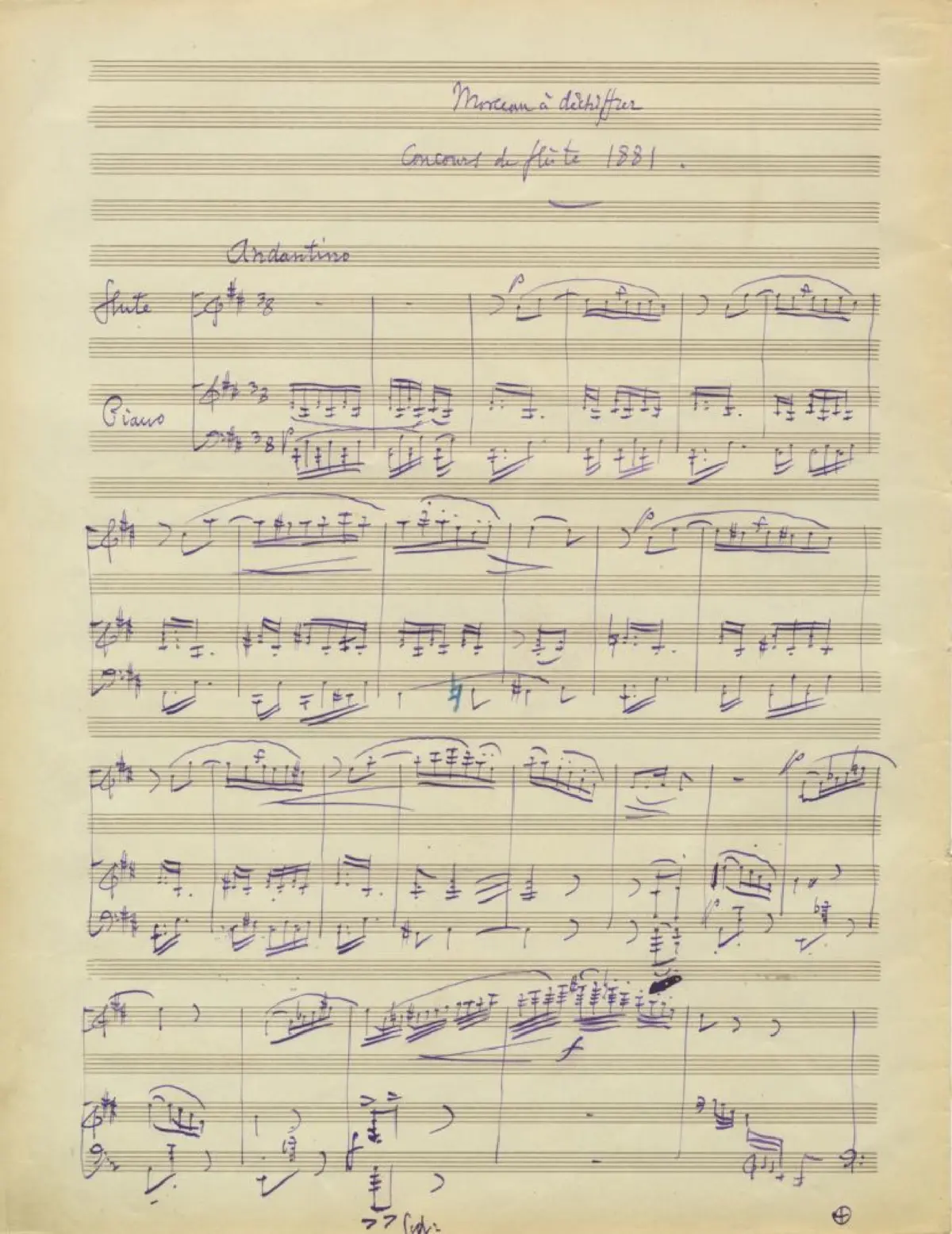 Deux morceaux à déchiffrer pour flûte - Page 1