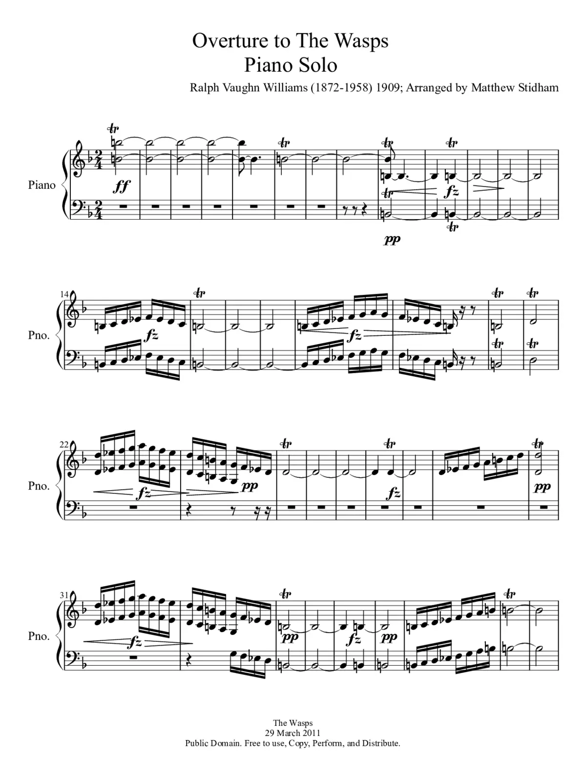 The Wasps, Aristophanic suite - Page 1