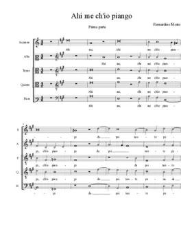 Ahi me ch'io piango (prima parte)
