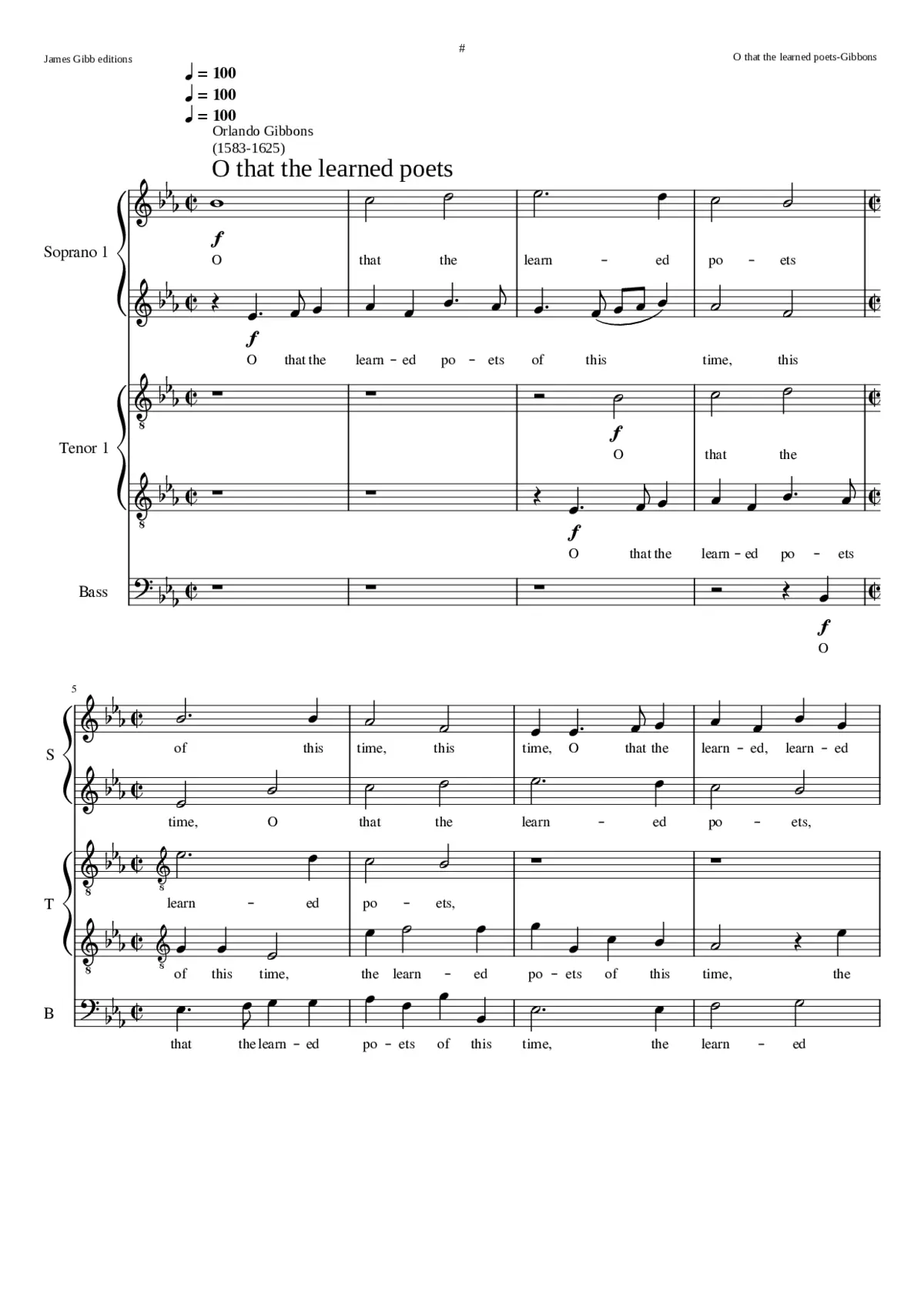 O that the learned poets - Page 1