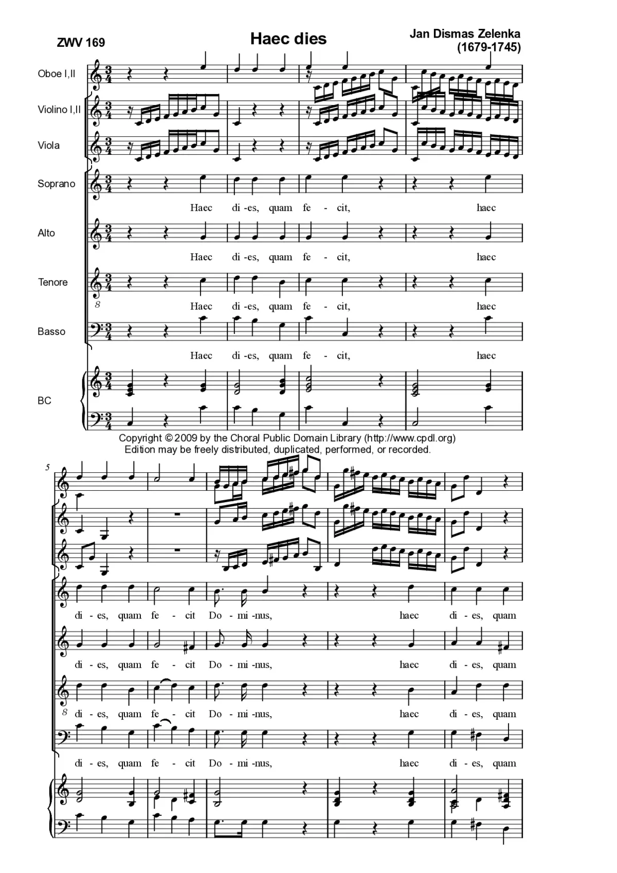 Haec dies, ZWV 169 - Page 1