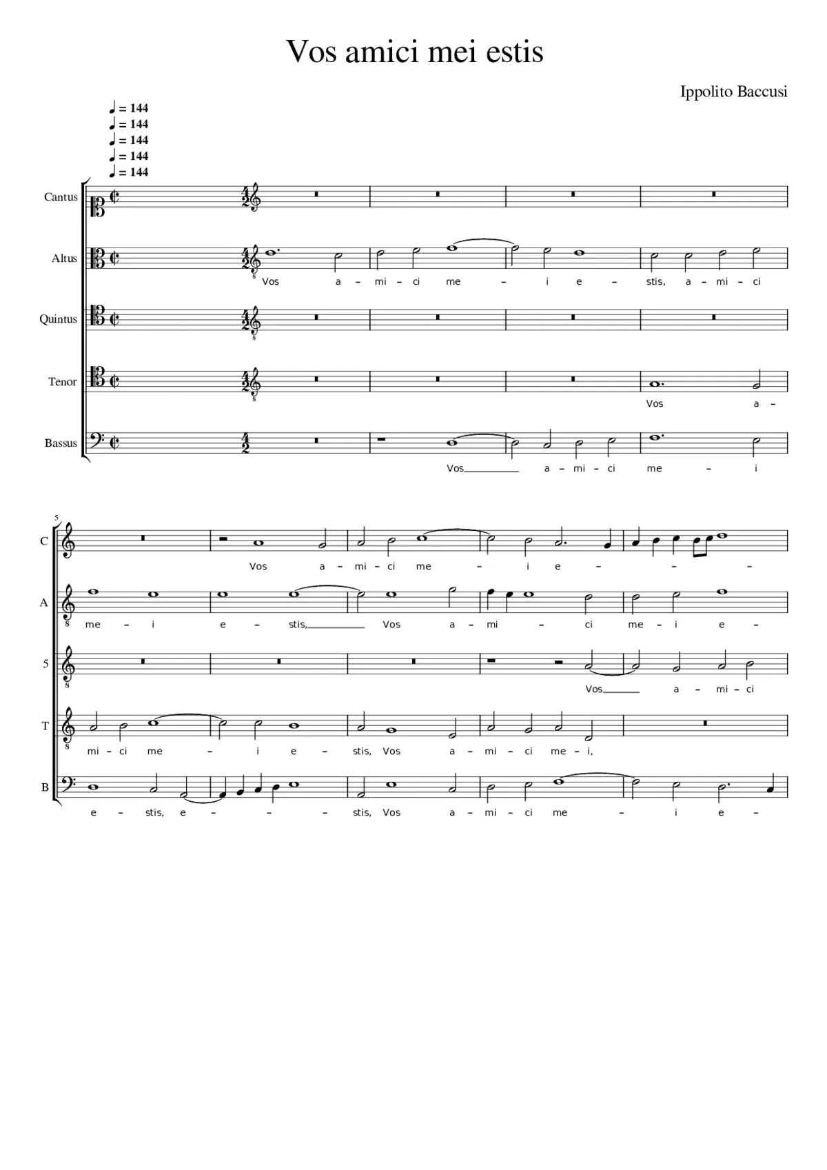 Vos amici mei estis - Page 1