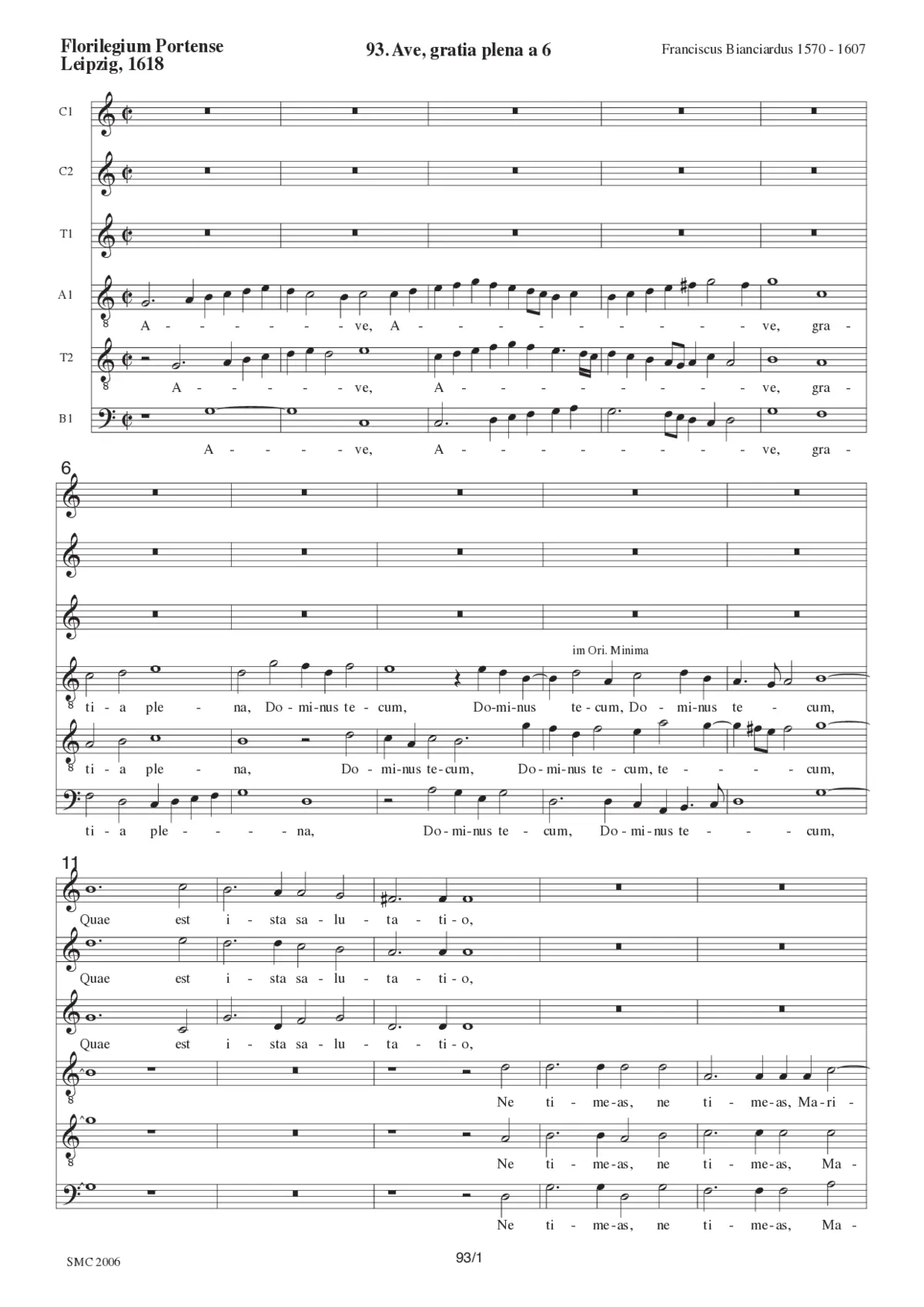 Ave gratia plena a 6 - Page 1