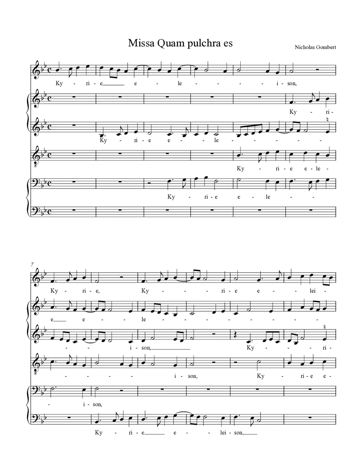 Missa Quam pulchra es - Page 1