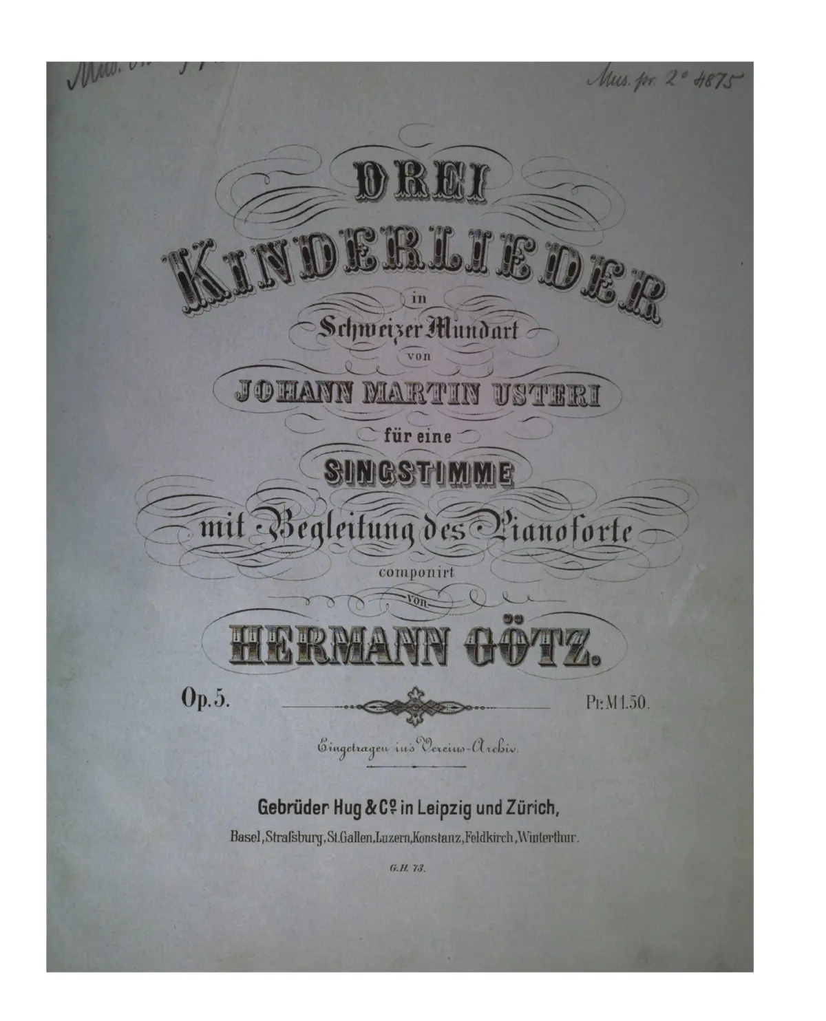 3 Kinderlieder in Schweizer Mundart - Page 1