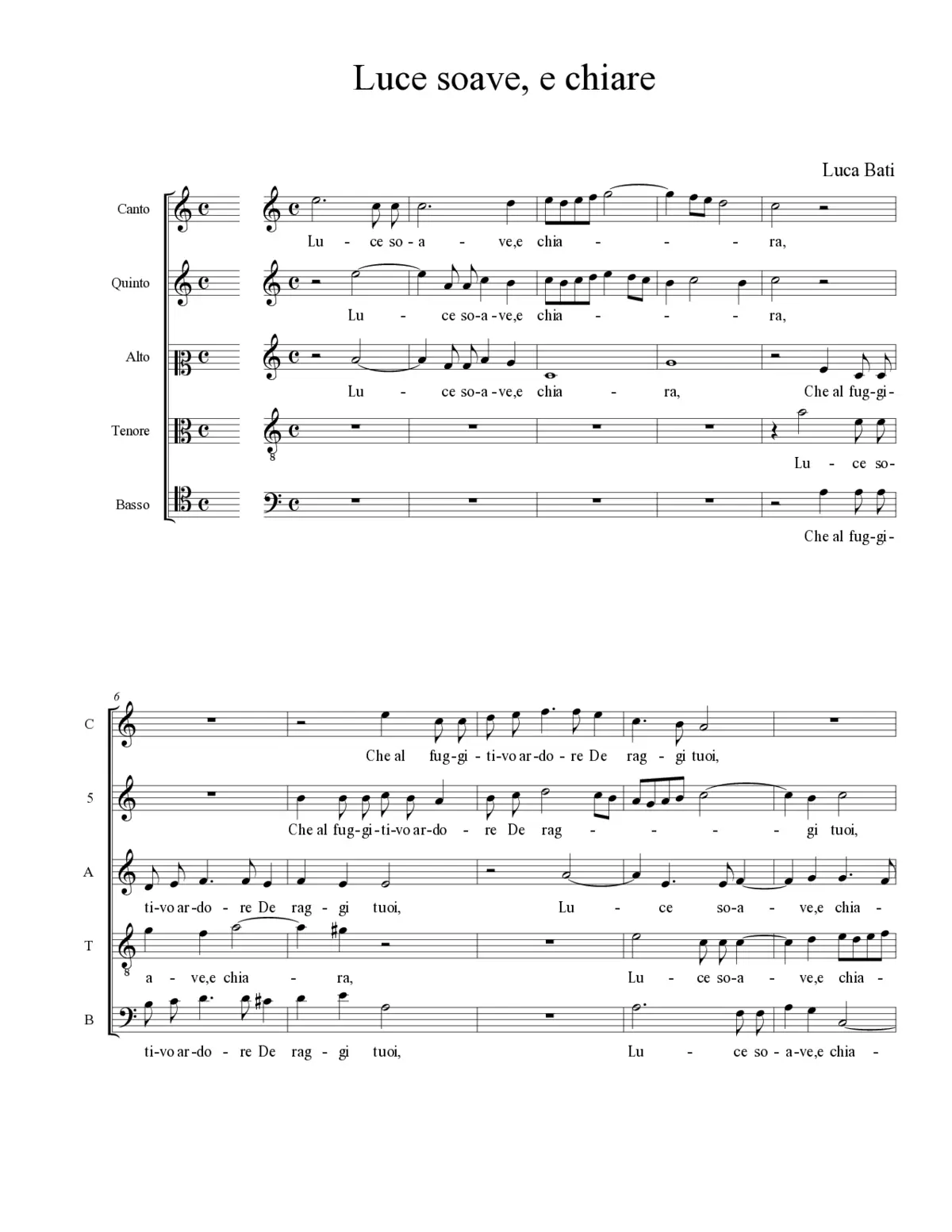 Luce soave, e chiara - Page 1