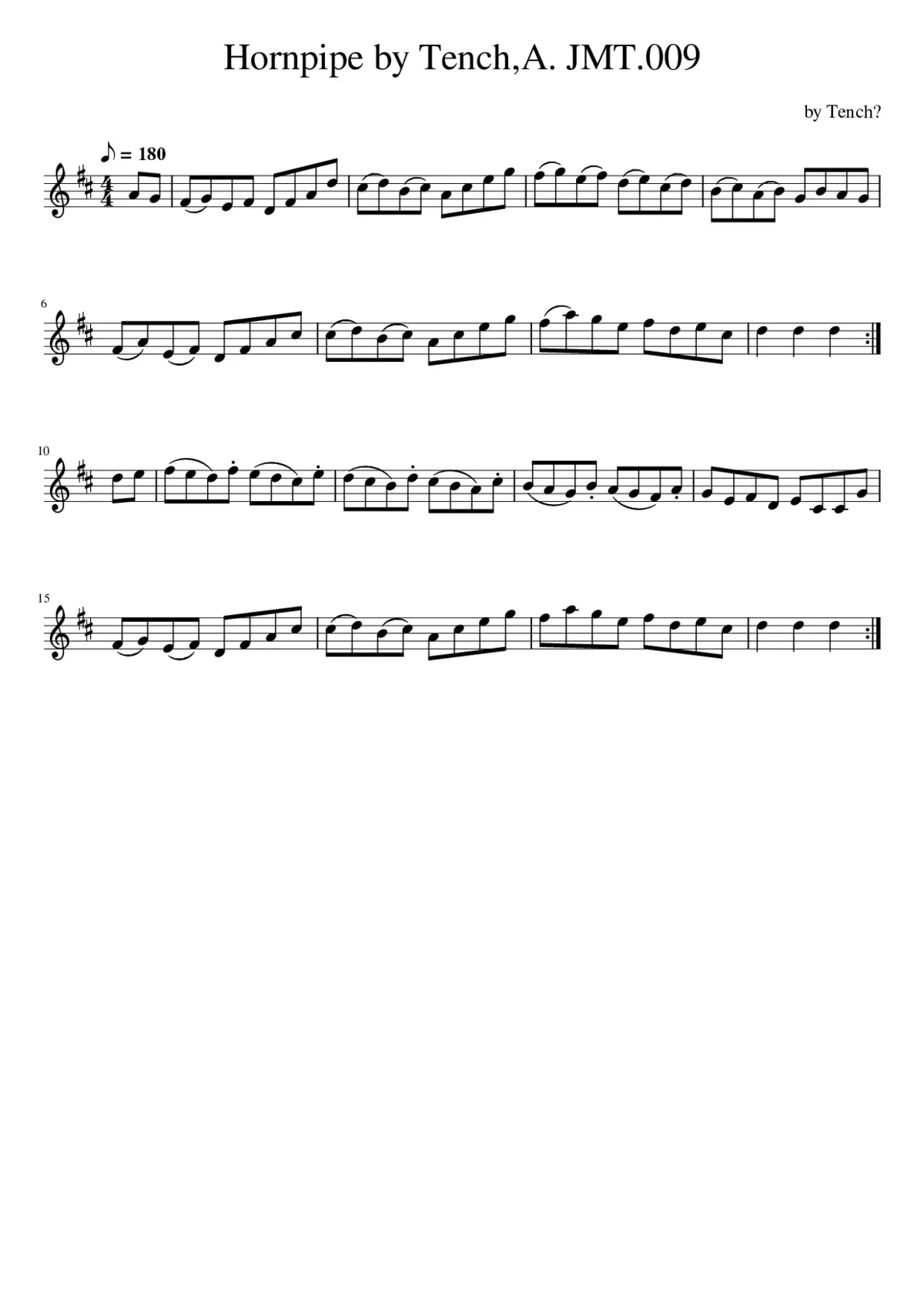 Hornpipe by TenchA. JMT.009 - Page 1